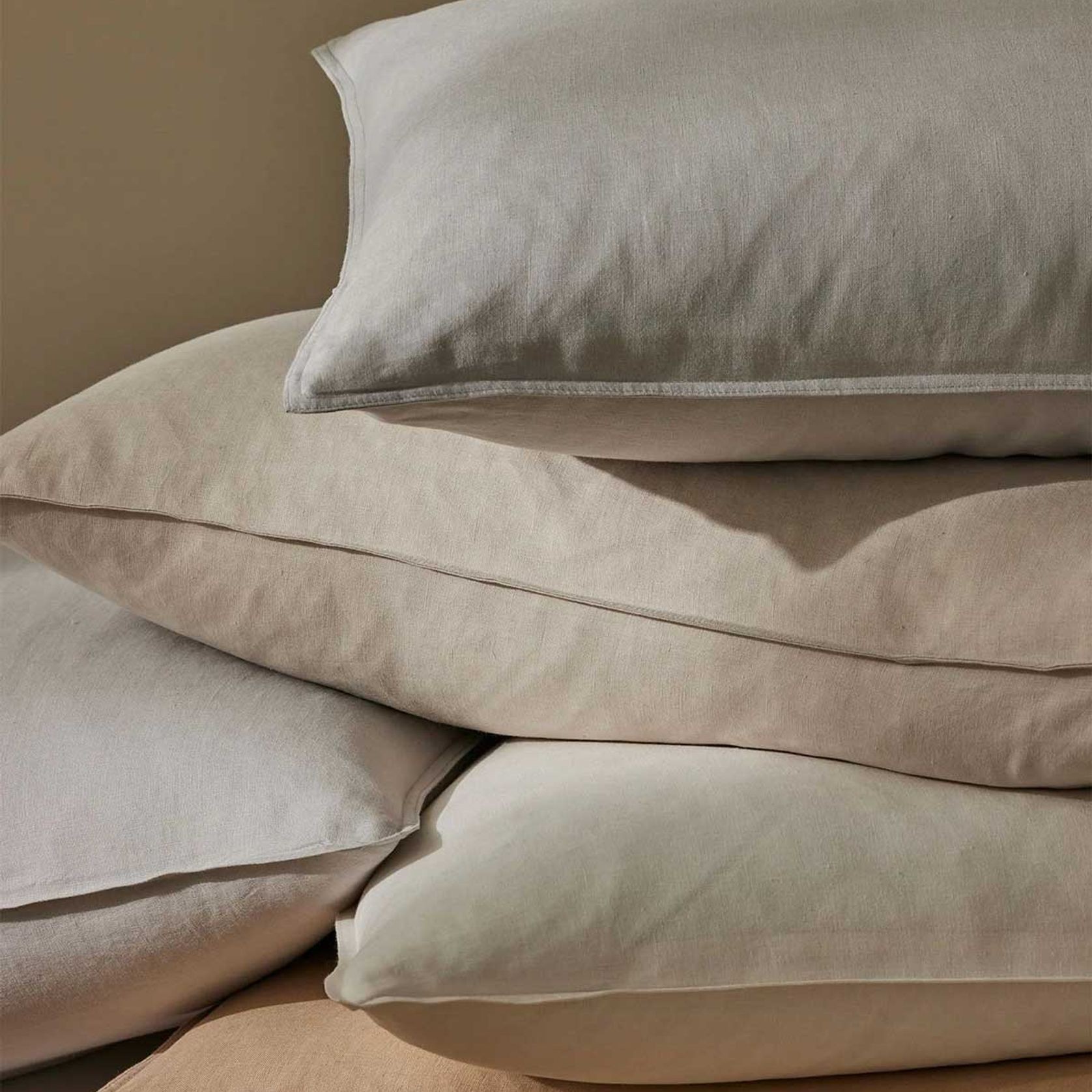 Ravello Pillowcase Pair - Shell | Standard, King or Euro Size gallery detail image