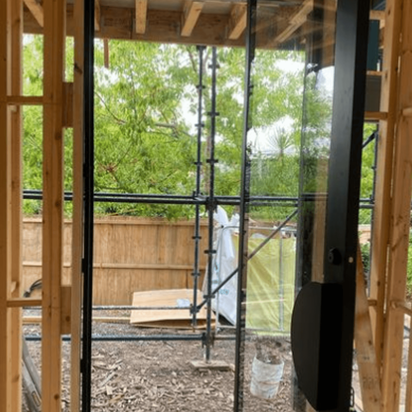 Steel Frame Glass Pivot Doors - Galvanised FPS50 gallery detail image