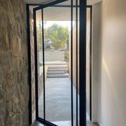 Steel Frame Glass Pivot Doors - Galvanised FPS50 gallery detail image
