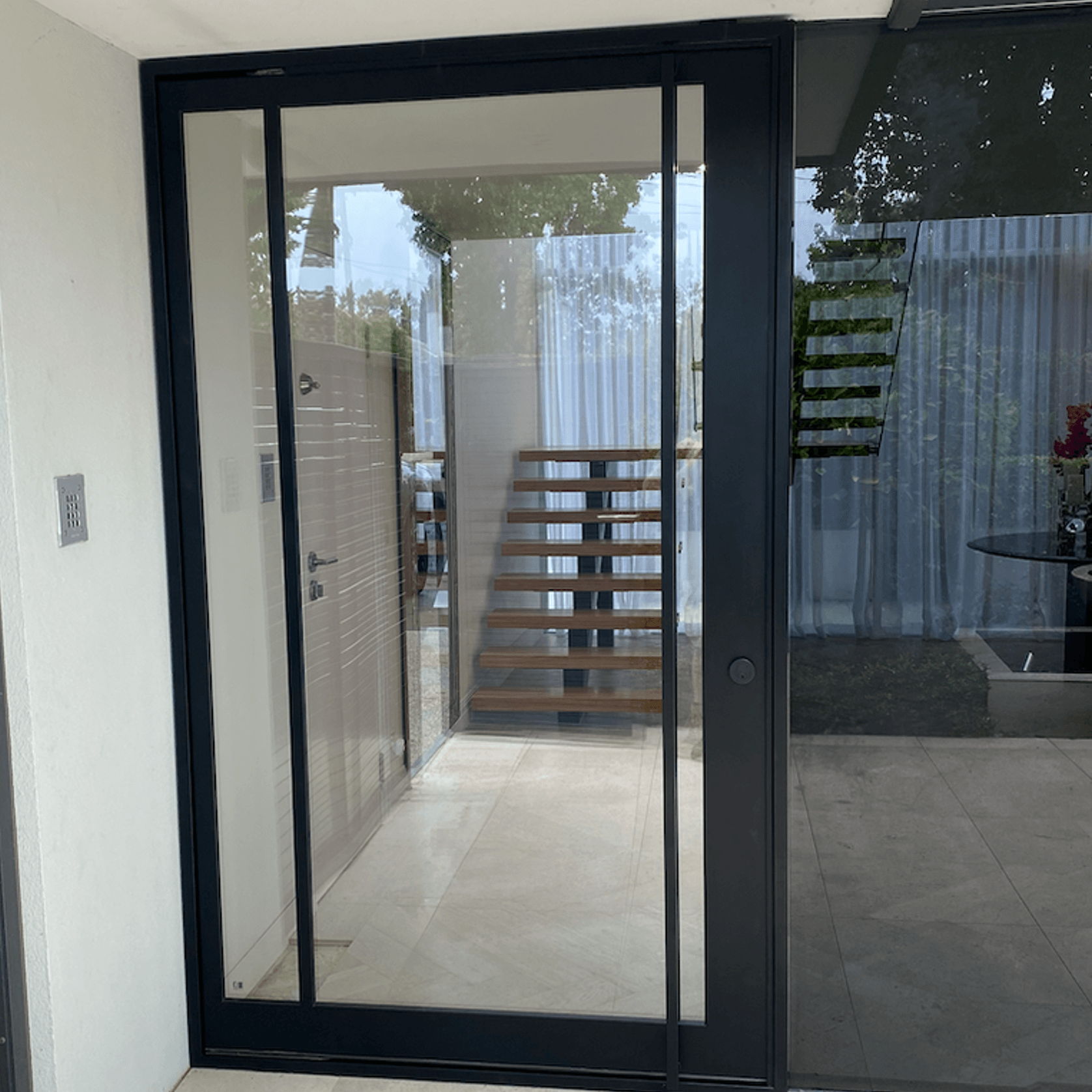 Steel Frame Glass Pivot Doors - Galvanised FPS50 gallery detail image