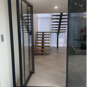 Steel Frame Glass Pivot Doors - Galvanised FPS50 gallery detail image