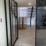 Steel Frame Glass Pivot Doors - Galvanised FPS50 gallery detail image