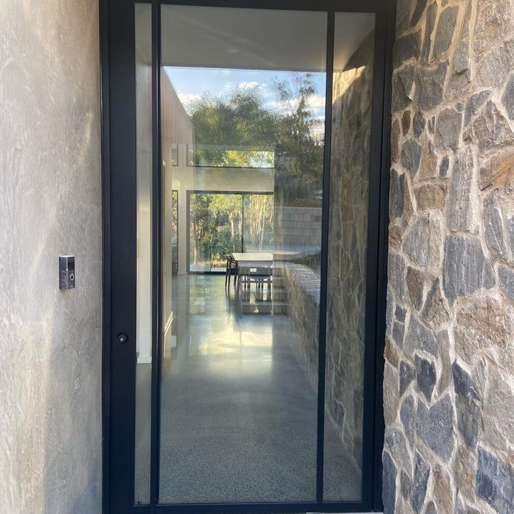 Steel Frame Glass Pivot Doors - Galvanised FPS50 gallery detail image