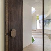 Iron Batten Pivot Entry Doors - Galvanised gallery detail image