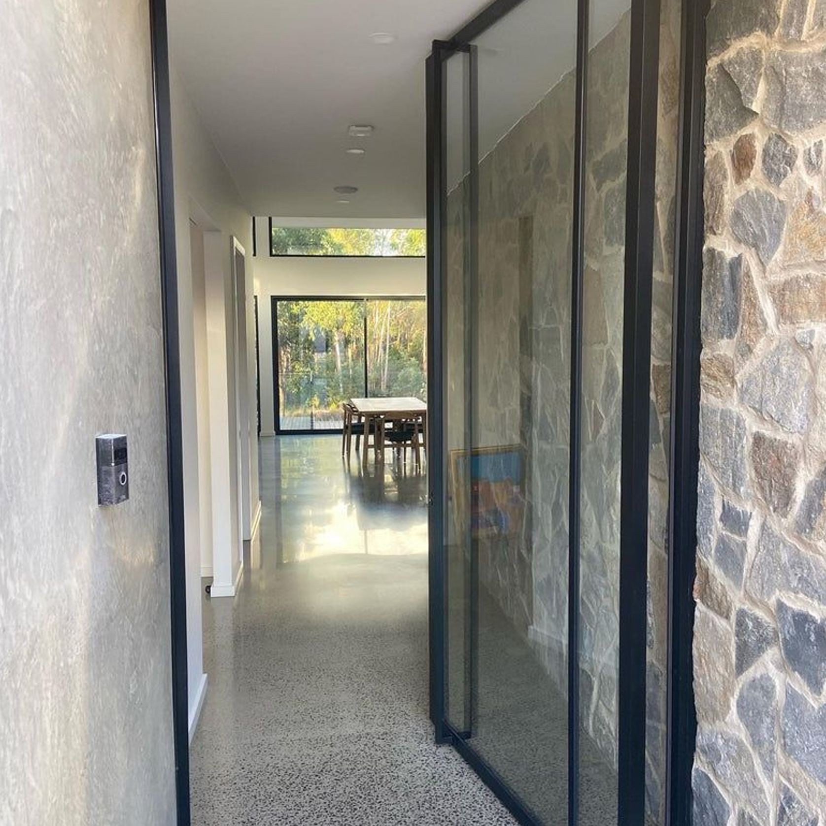 Steel Frame Glass Pivot Doors - Galvanised FPS50 gallery detail image