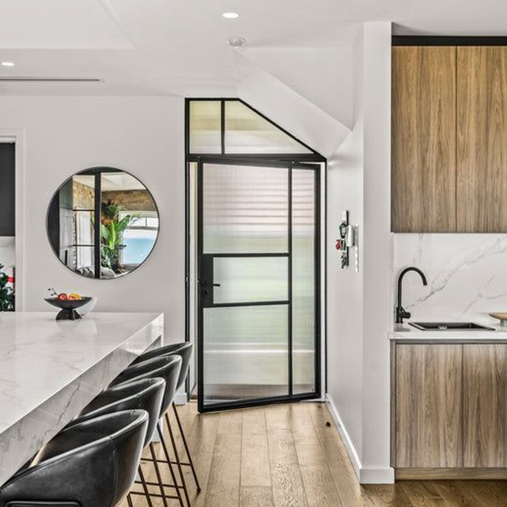 Steel Frame Glass Pivot Doors - Galvanised FPS50 gallery detail image