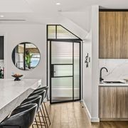 Steel Frame Glass Pivot Doors - Galvanised FPS50 gallery detail image