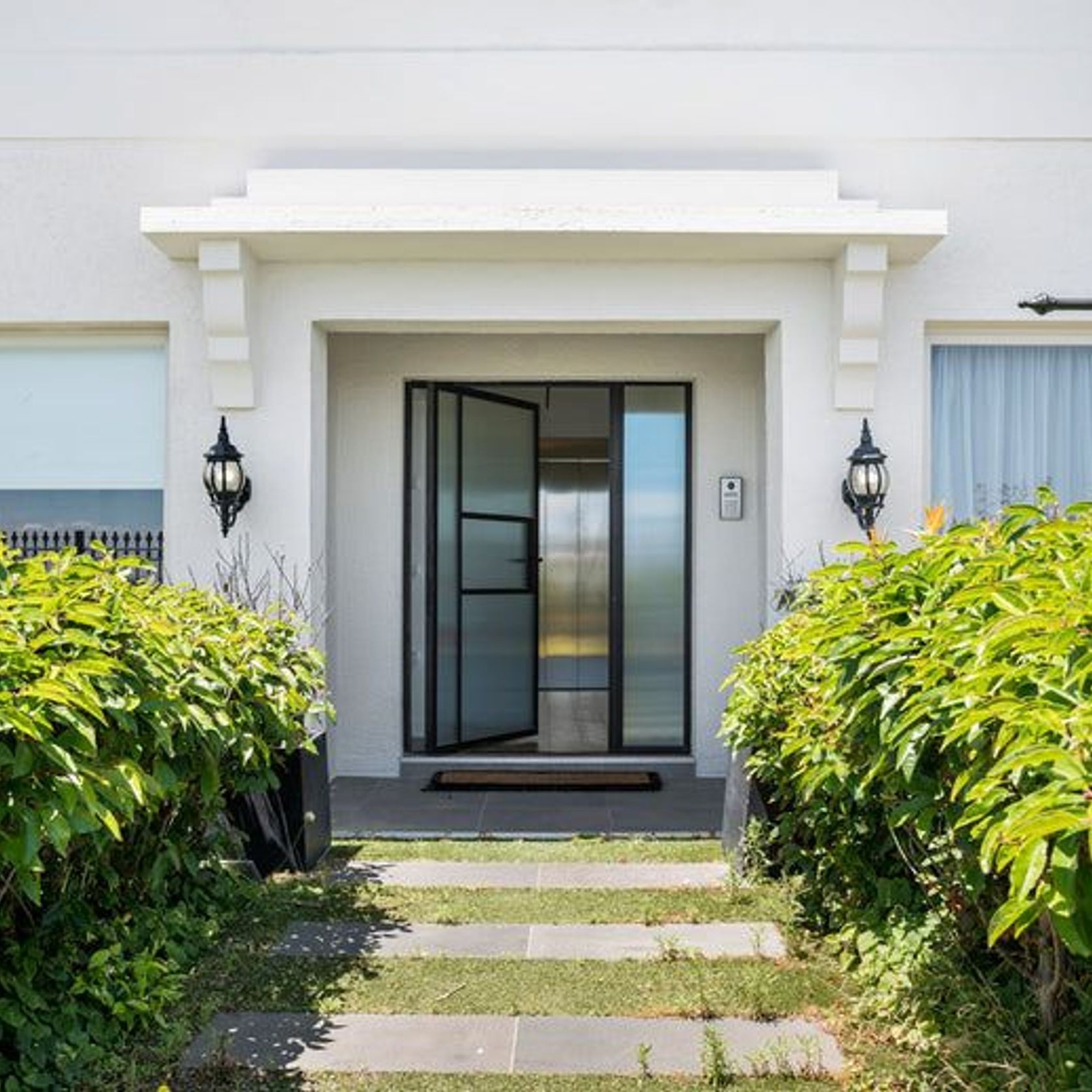 Steel Frame Glass Pivot Doors - Galvanised FPS50 gallery detail image