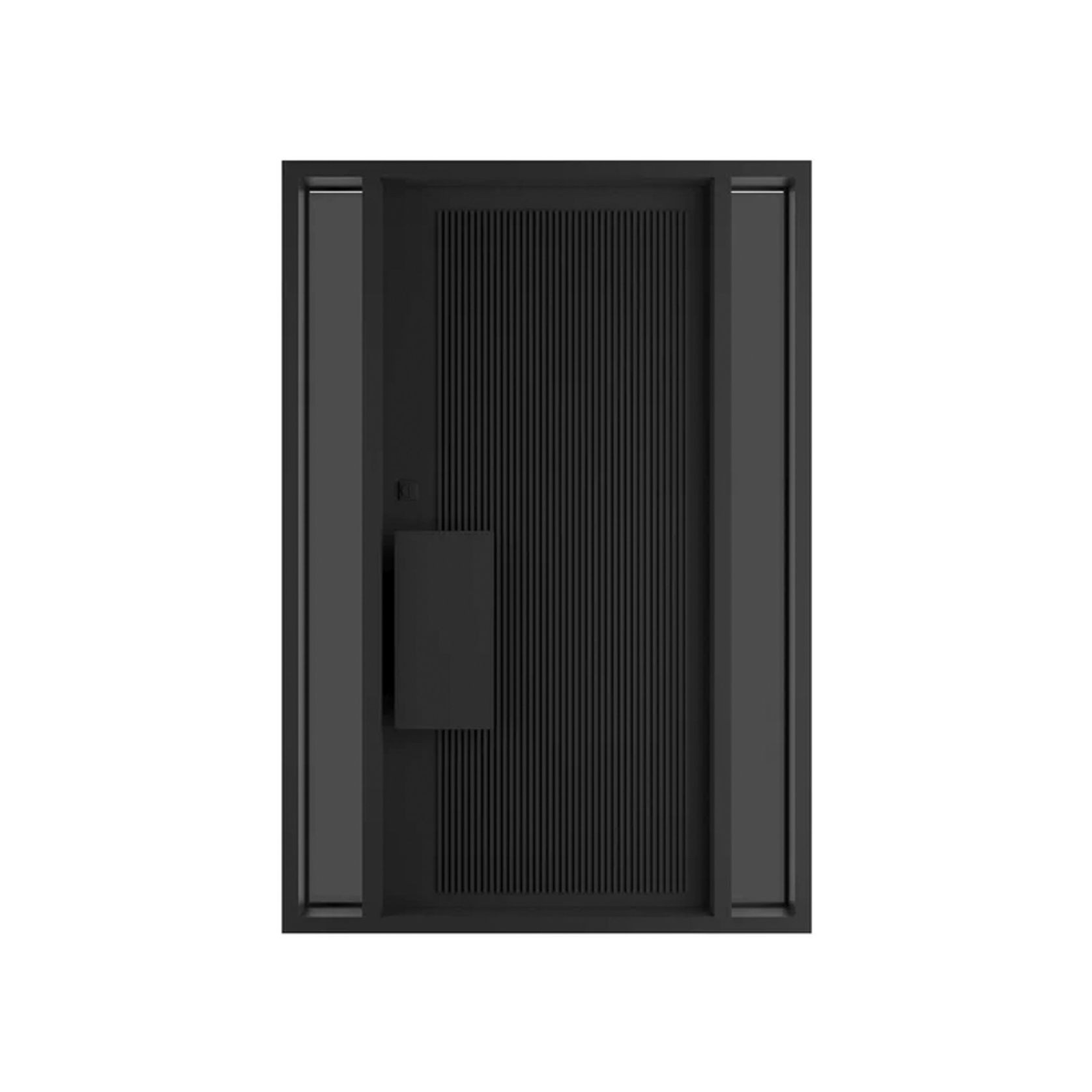 Iron Batten Pivot Entry Doors - Galvanised gallery detail image