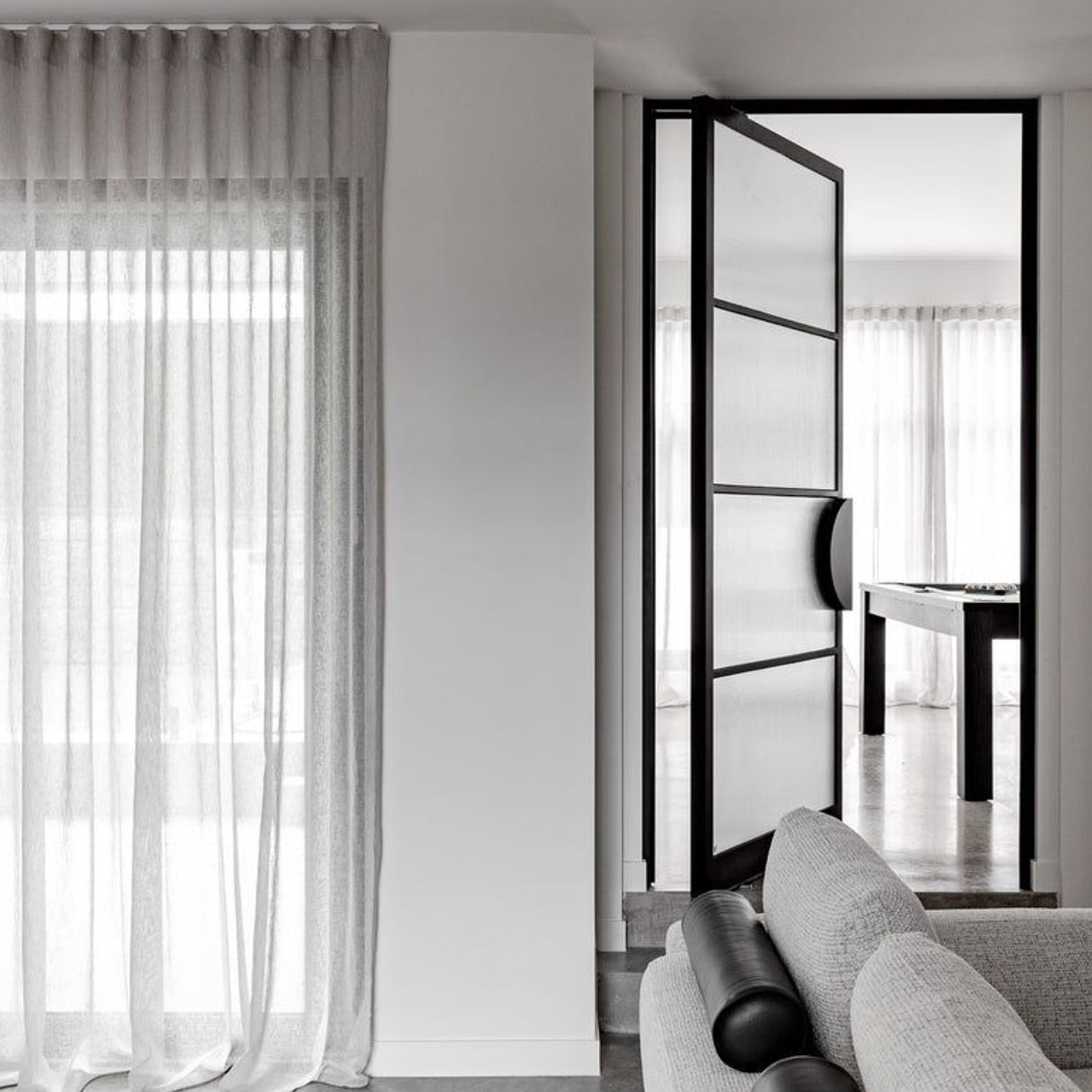 Steel Frame Glass Pivot Doors - Galvanised FPS50 gallery detail image