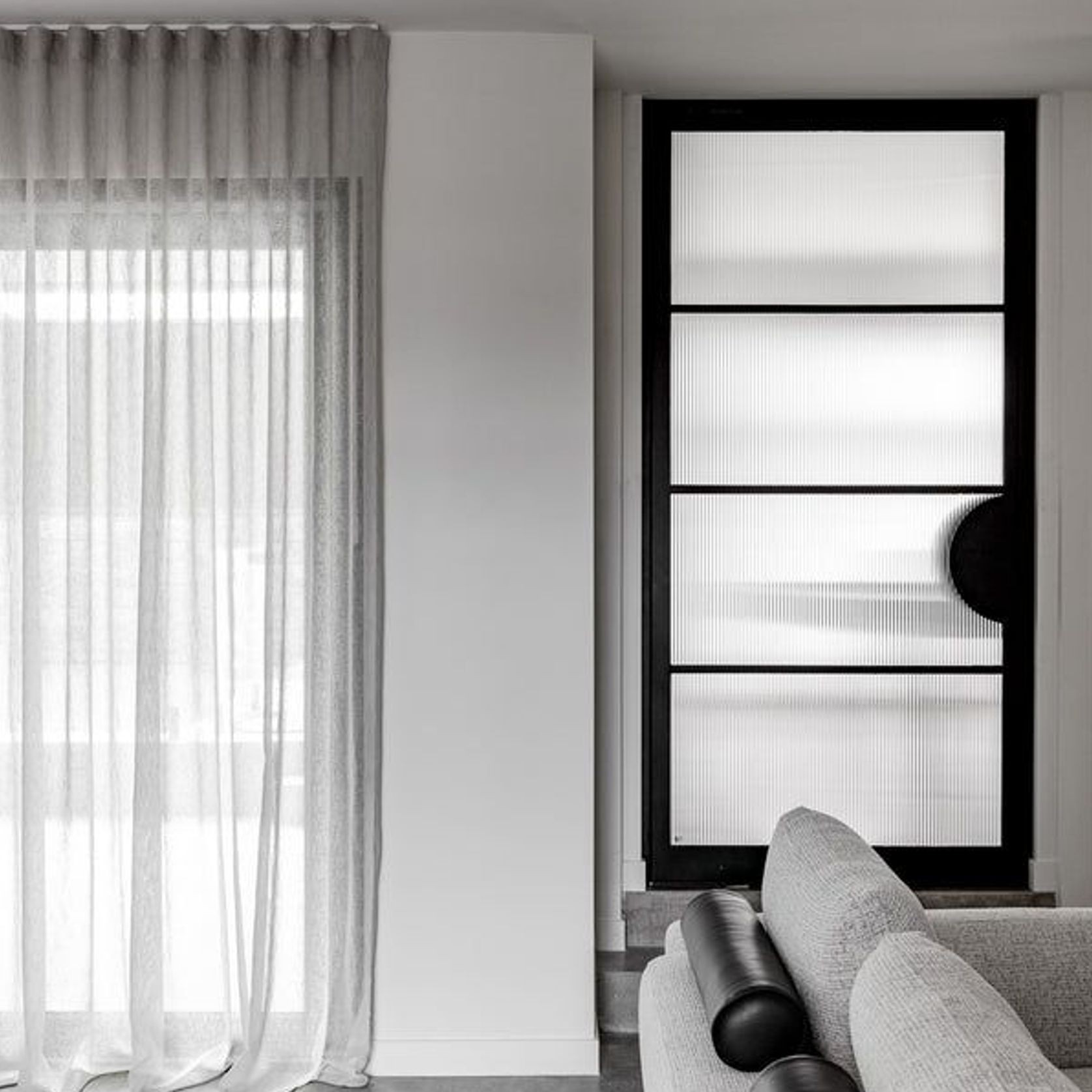 Steel Frame Glass Pivot Doors - Galvanised FPS50 gallery detail image