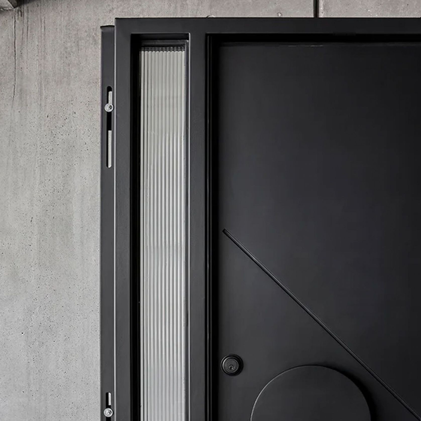 Iron Pivot Entry Doors - Galvanised gallery detail image