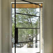 Steel Frame Glass Pivot Doors - Galvanised FPS50 gallery detail image