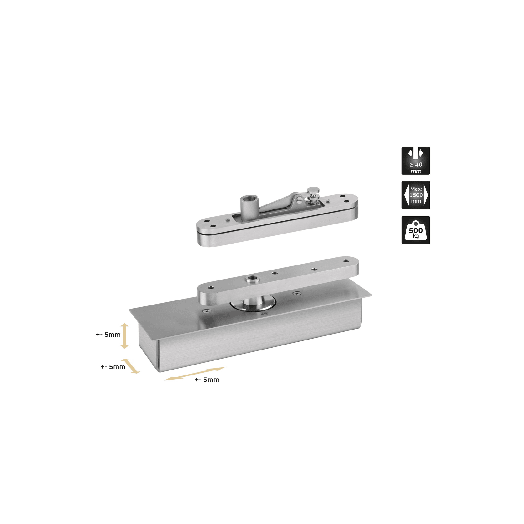 IN.05.500 Pivot for Single or Double Action Doors 500kg gallery detail image