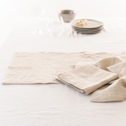 100% French Flax Linen Placemat Set 4- Natural Oat gallery detail image