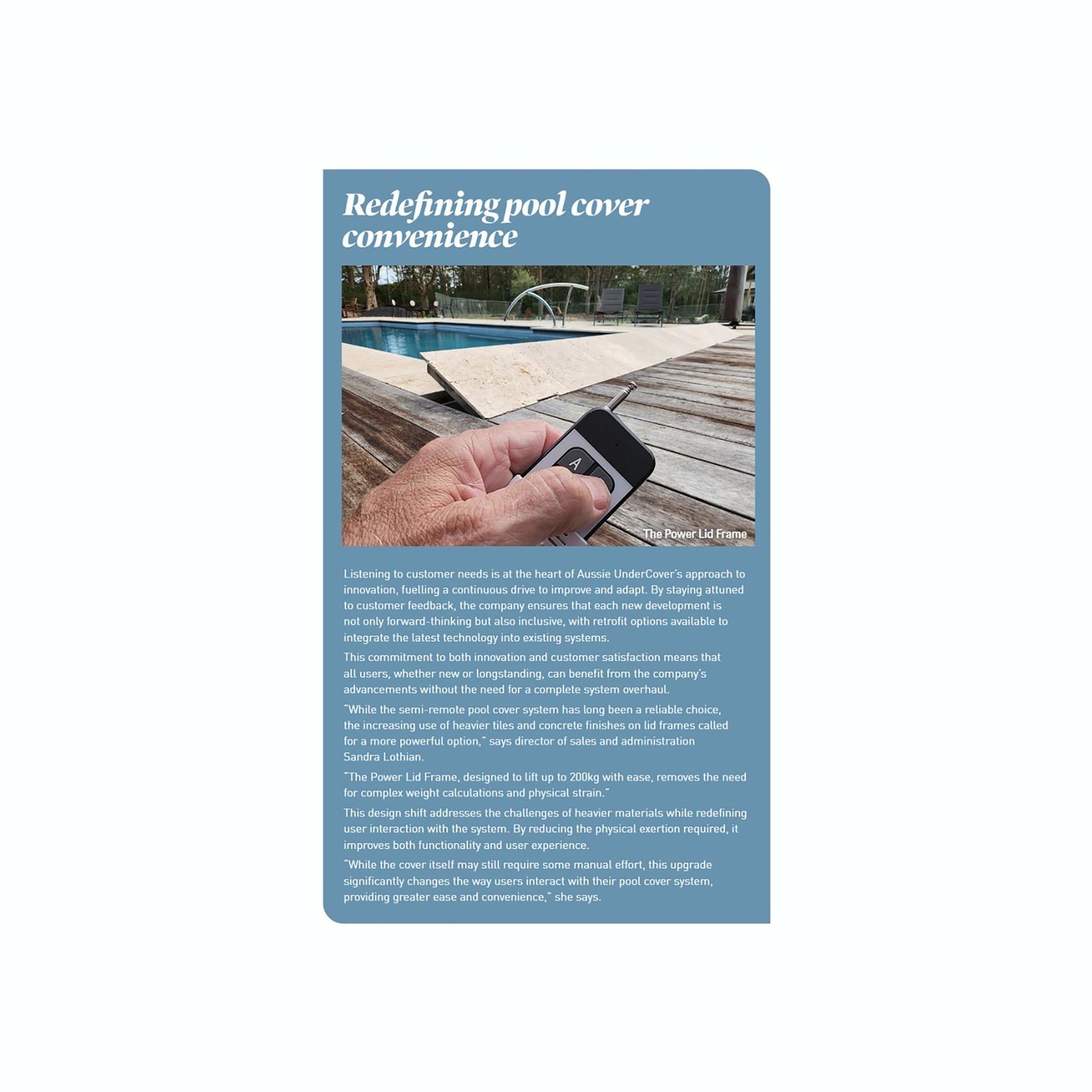 Power Lid Frame by Aussie UnderCover gallery detail image