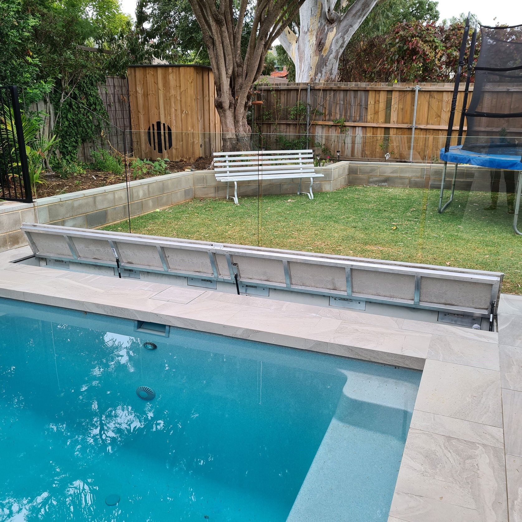 Concrete UnderCover® Concealed Pool Cover - Powered gallery detail image