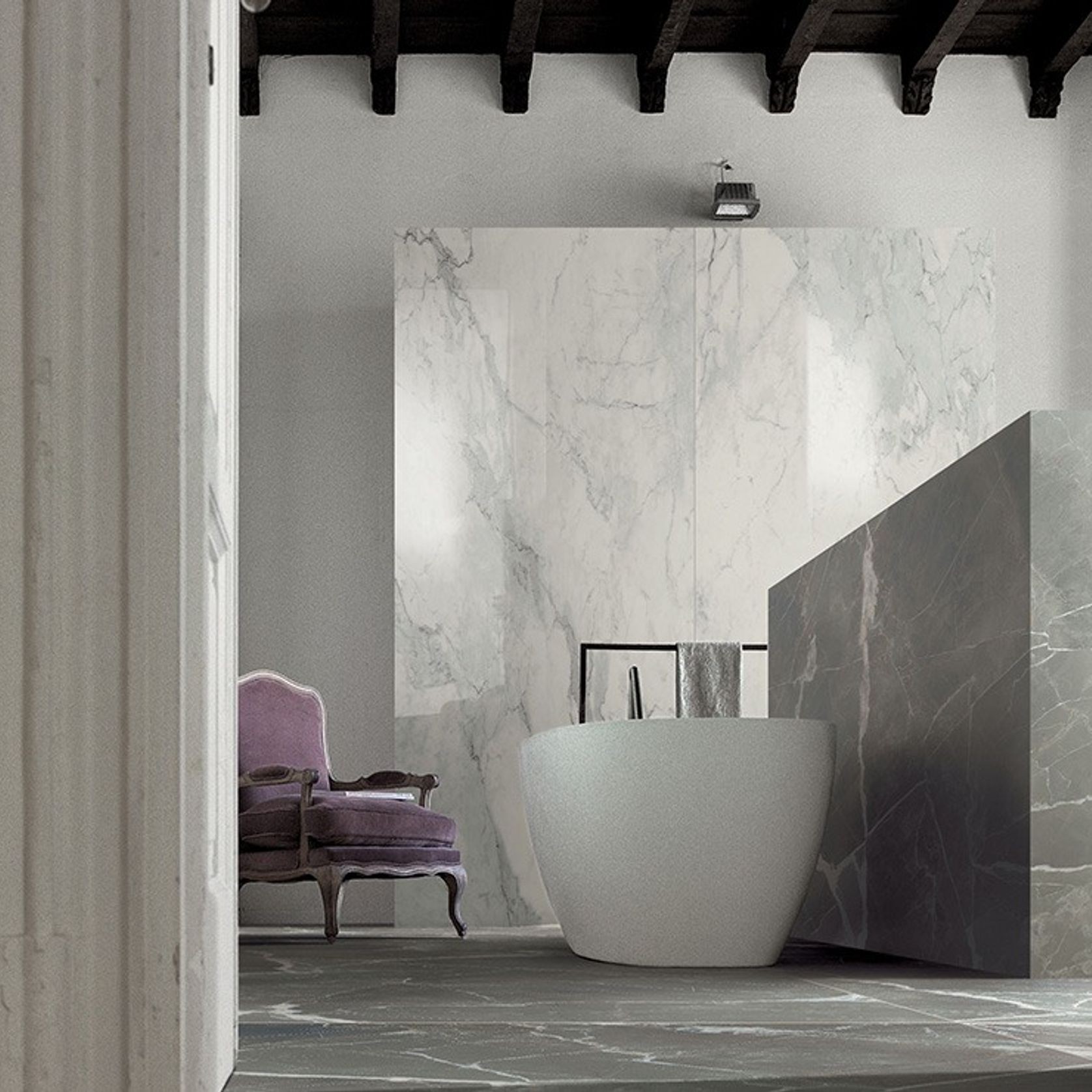 Xtra Calacatta Black Floor & Wall Tile Slab gallery detail image