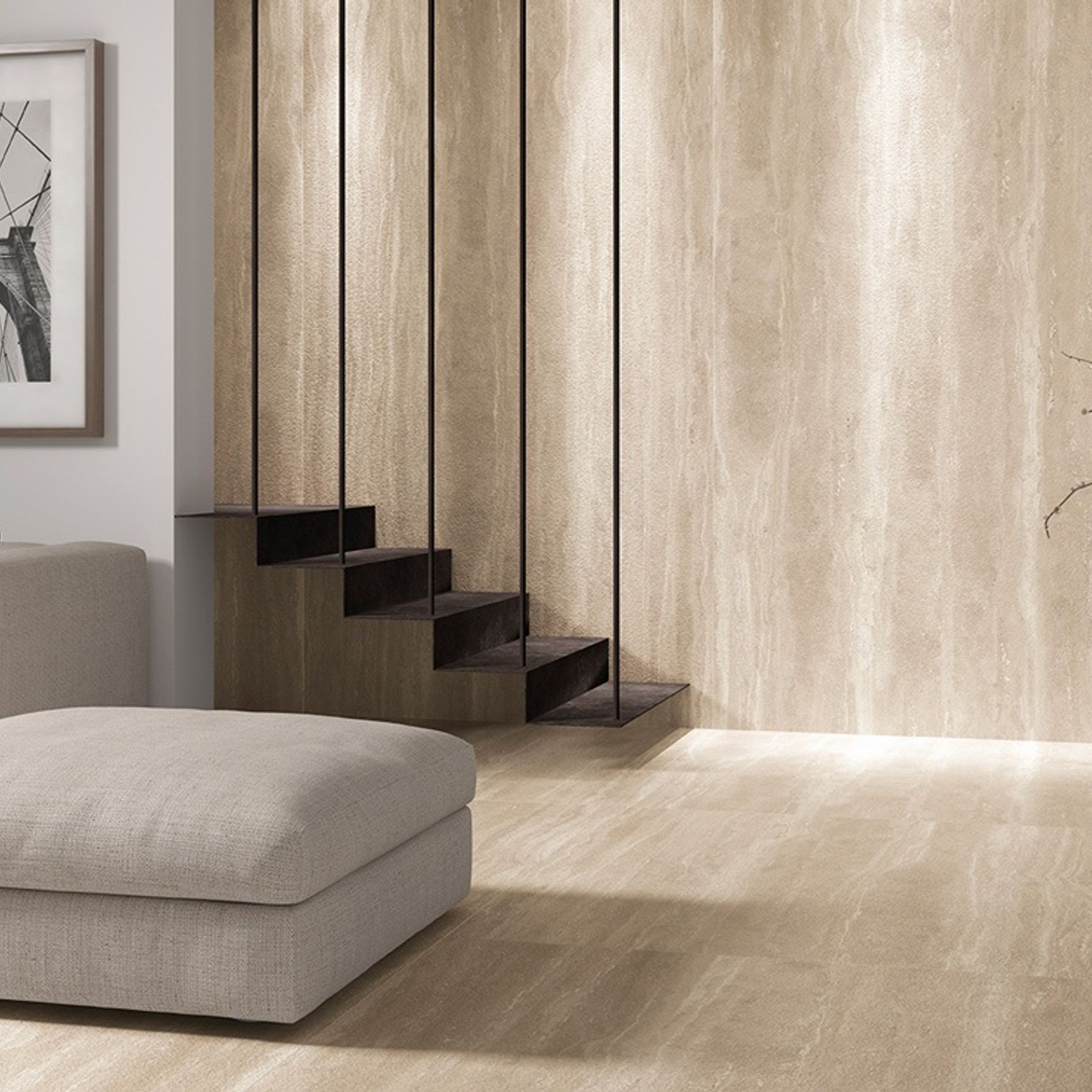 Xtra Geo Crema 6mm Floor & Wall Tile Slab gallery detail image