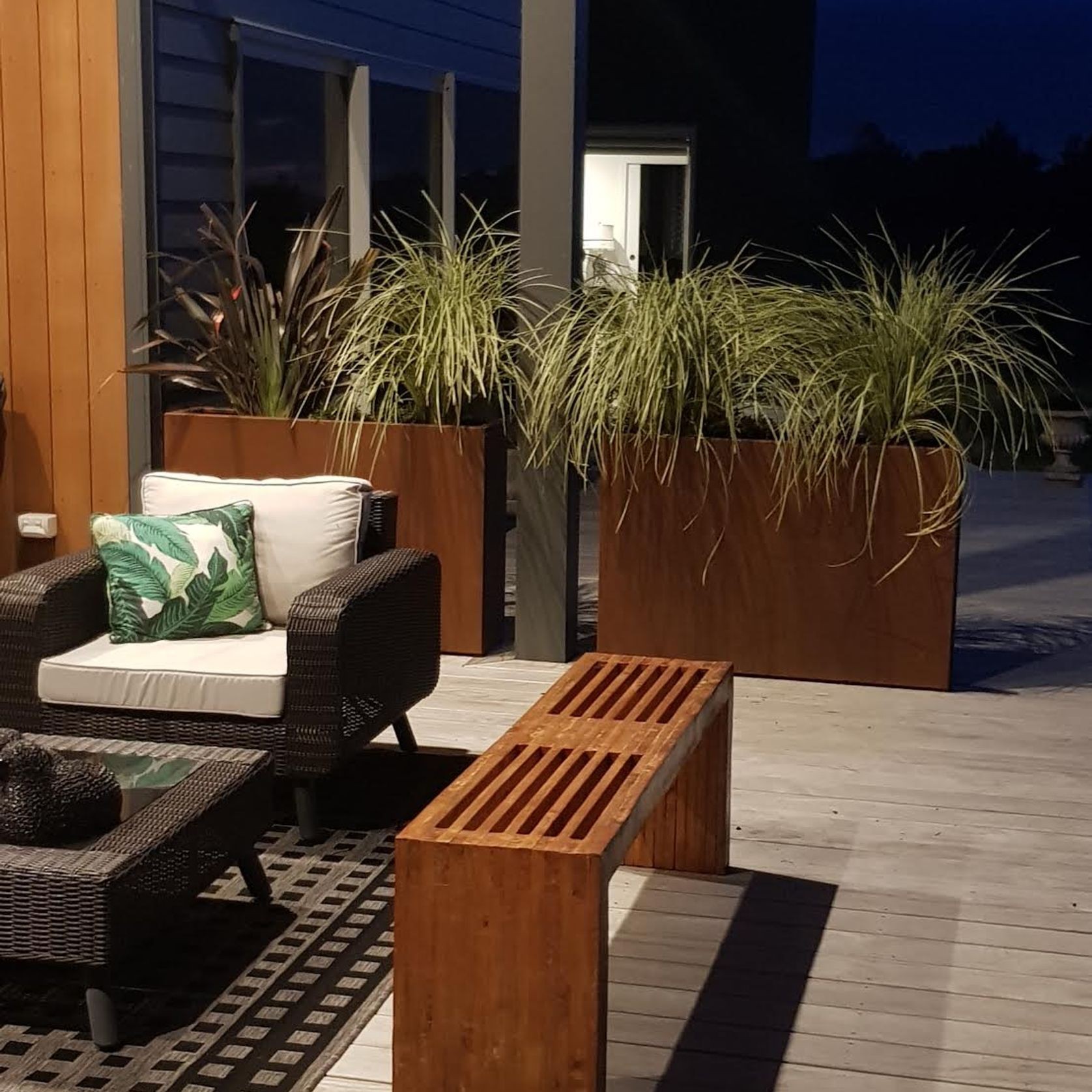 Corten Tall Trough 1200 Planter gallery detail image