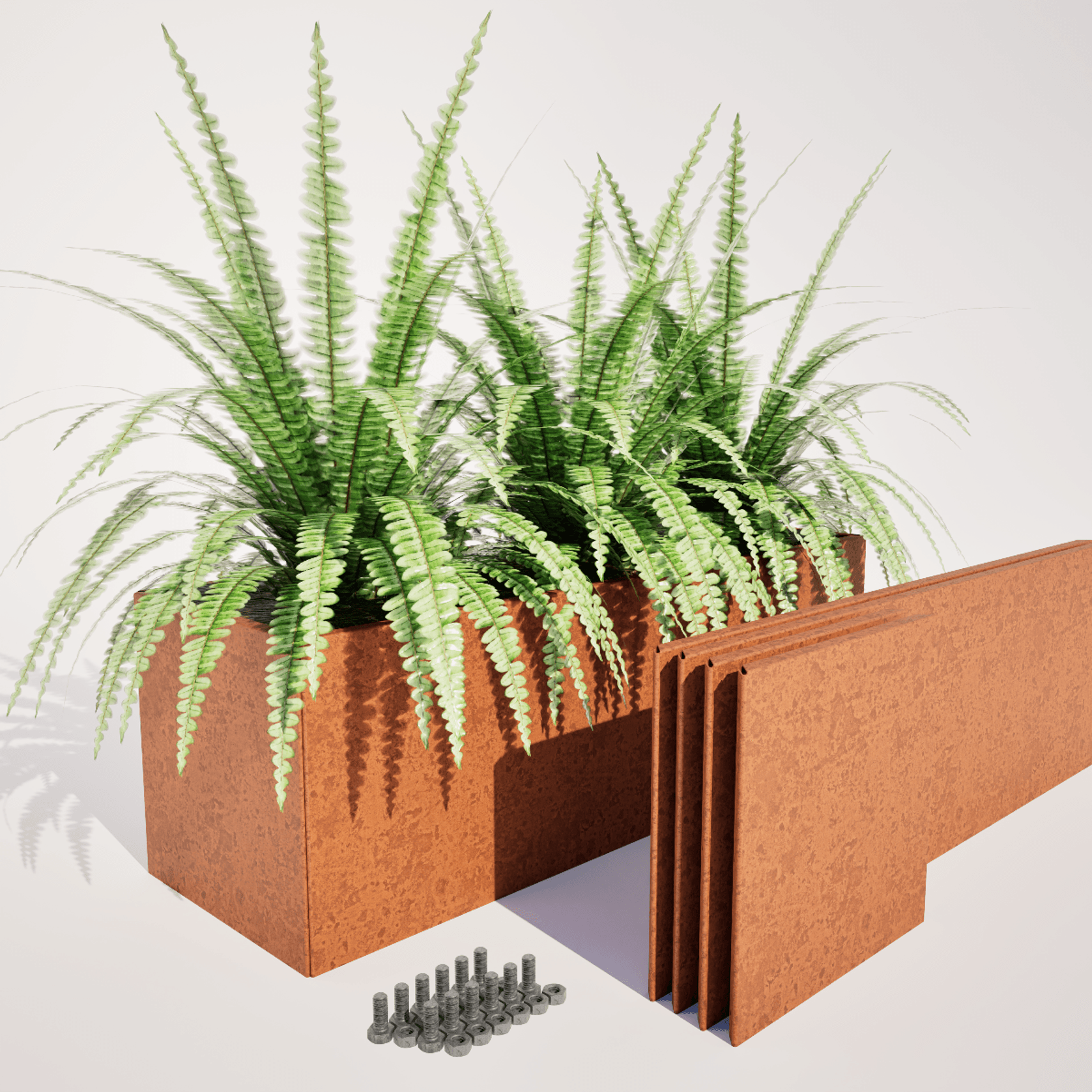 High Corten Steel Planter Boxes gallery detail image