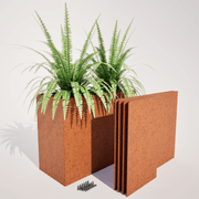 Privacy Planters - Flatpack Corten Steel 700mm High gallery detail image