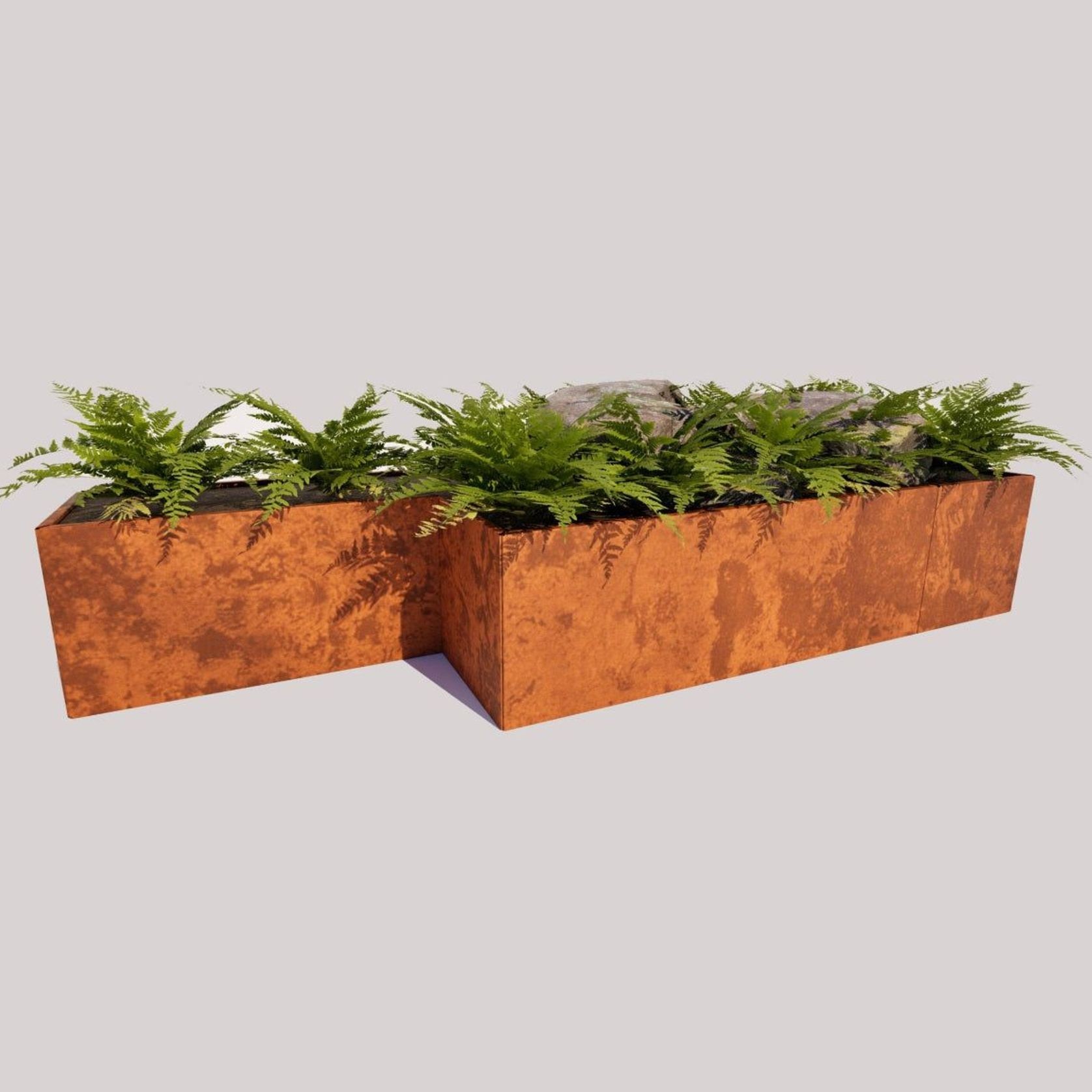 Corten Panels For Custom Planters – 550mm High. gallery detail image