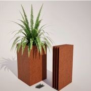 Privacy Planters - Flatpack Corten Steel 700mm High gallery detail image