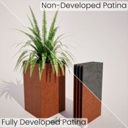 Privacy Planters - Flatpack Corten Steel 700mm High gallery detail image