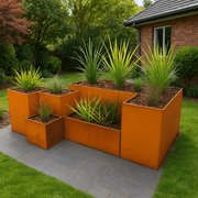 High Corten Steel Planter Boxes gallery detail image