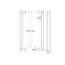 Lockwood Entrance Pull Handle 600mm Pair 143X600SSS gallery detail image