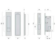 Mardeco 'M' Series Flush Pull Privacy Set - Available in Various Finishes gallery detail image