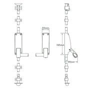 Briton Panic Bar Silver for Timber & Metal Doors gallery detail image