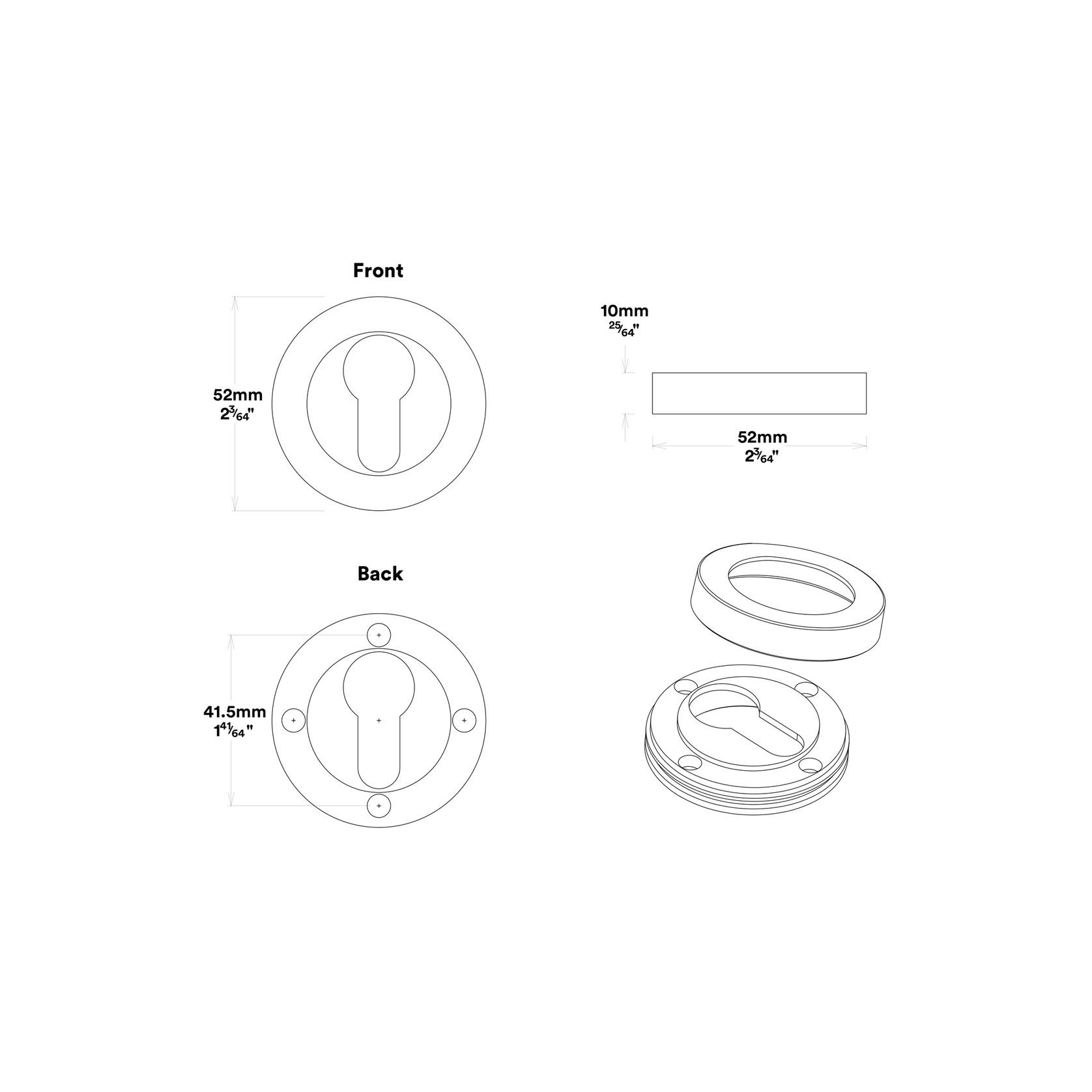 Iver Brunswick Door Pull Handle Entrance Kit Key/Key gallery detail image