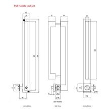 Lockwood Paradigm Door Pull Handle with Double Cylinder Deadbolt Satin Stainless Steel 005/DPHBSSS gallery detail image
