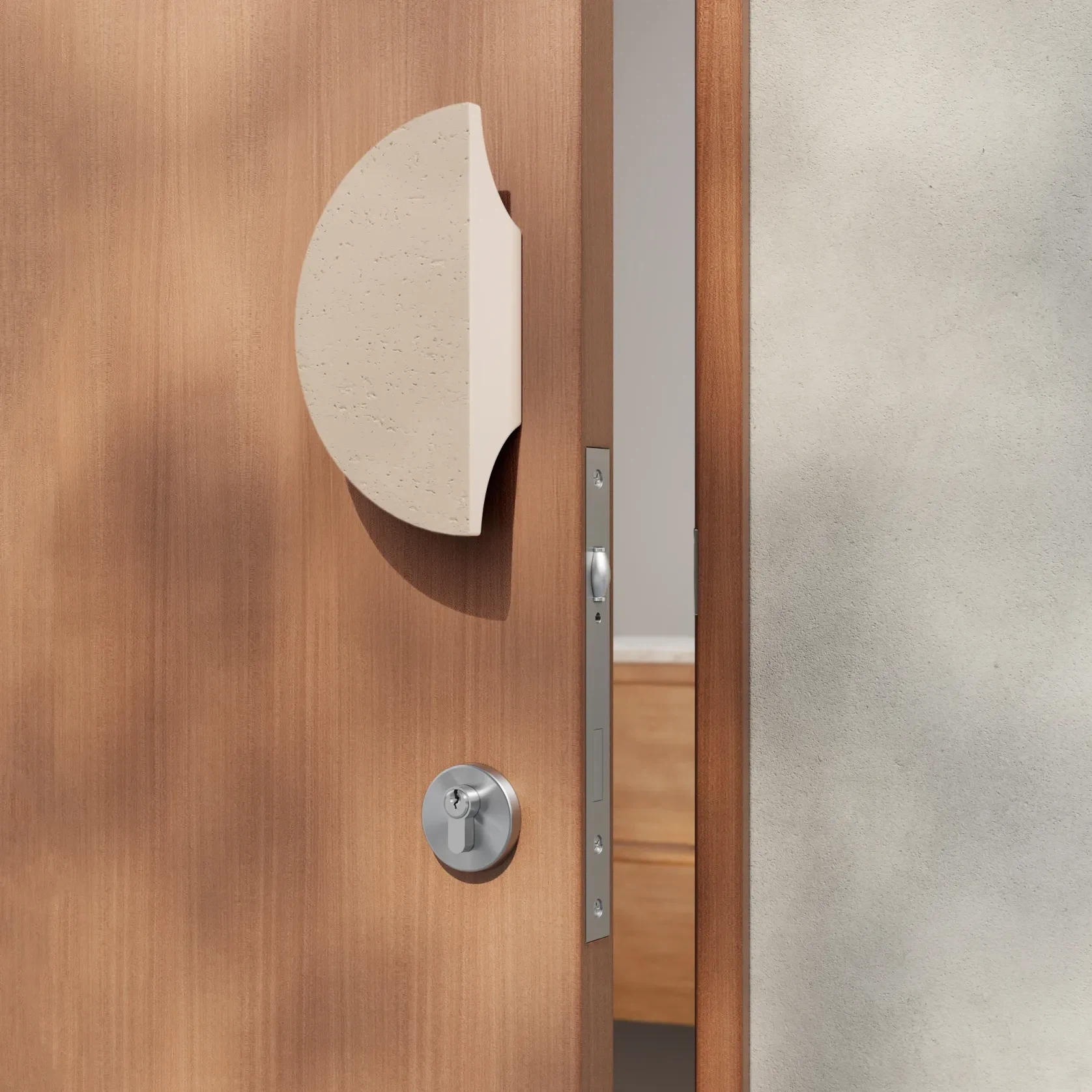 Atelis Concrete Half Moon Entry Door Pull (Single) gallery detail image