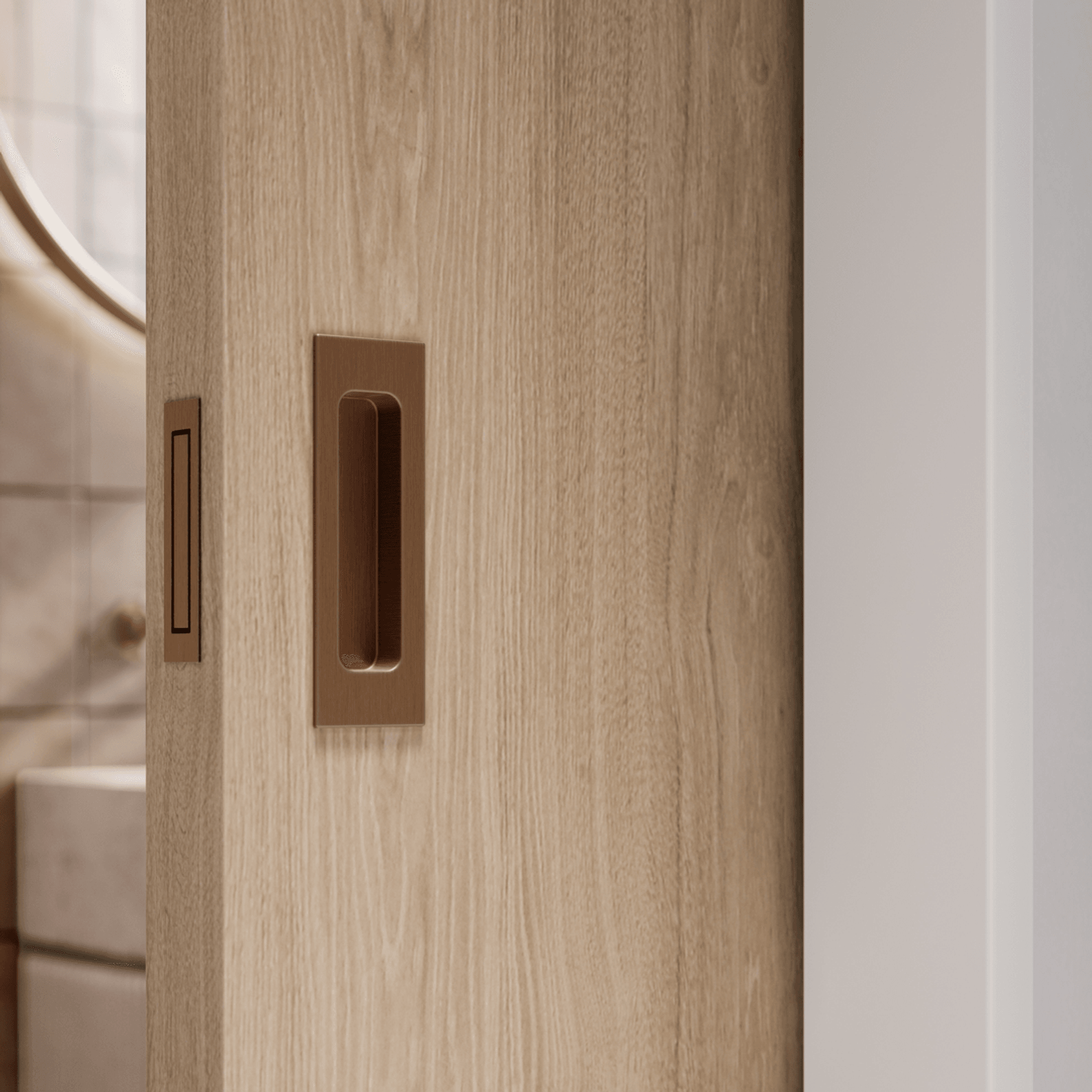 Cavity Slider Edge Pull | Brushed Copper gallery detail image