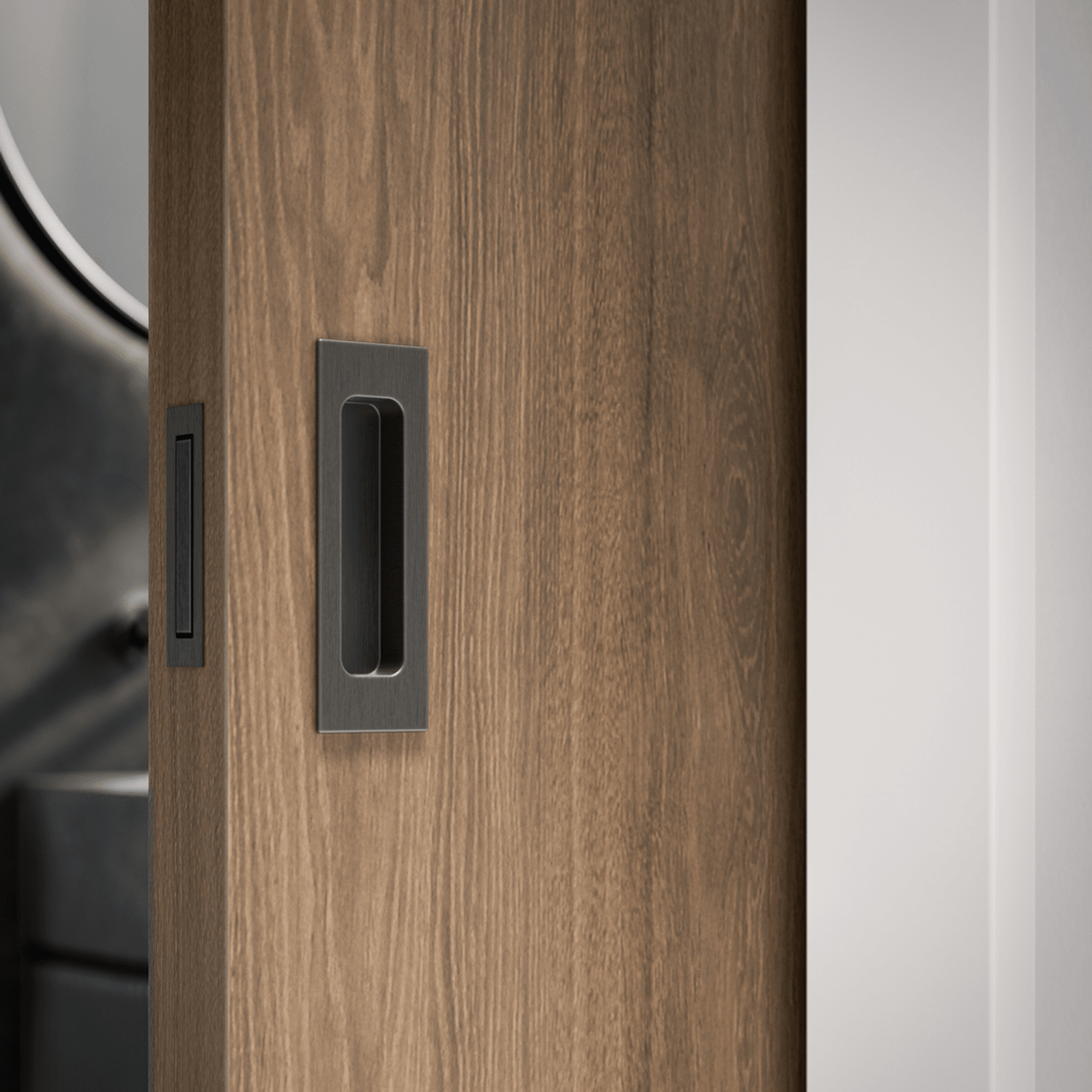 Cavity Slider Edge Pull | Brushed Gunmetal gallery detail image