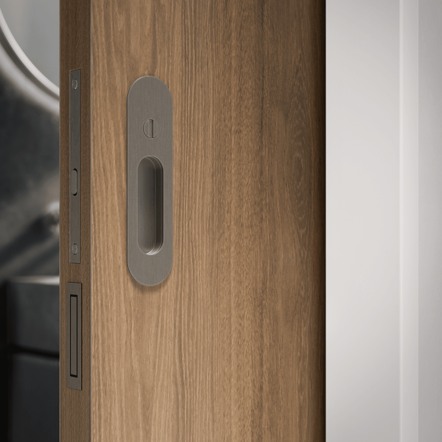 Cavity Slider Edge Pull | Brushed Gunmetal gallery detail image