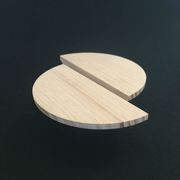 Flat Half Moon - Timber Door Handle - TDH002 gallery detail image
