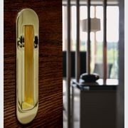 HB860 Brass Soft Edge Flush Pull for Sliding Doors gallery detail image