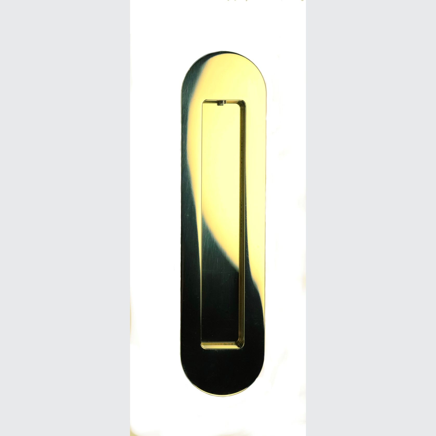 HB860 Brass Soft Edge Flush Pull for Sliding Doors gallery detail image