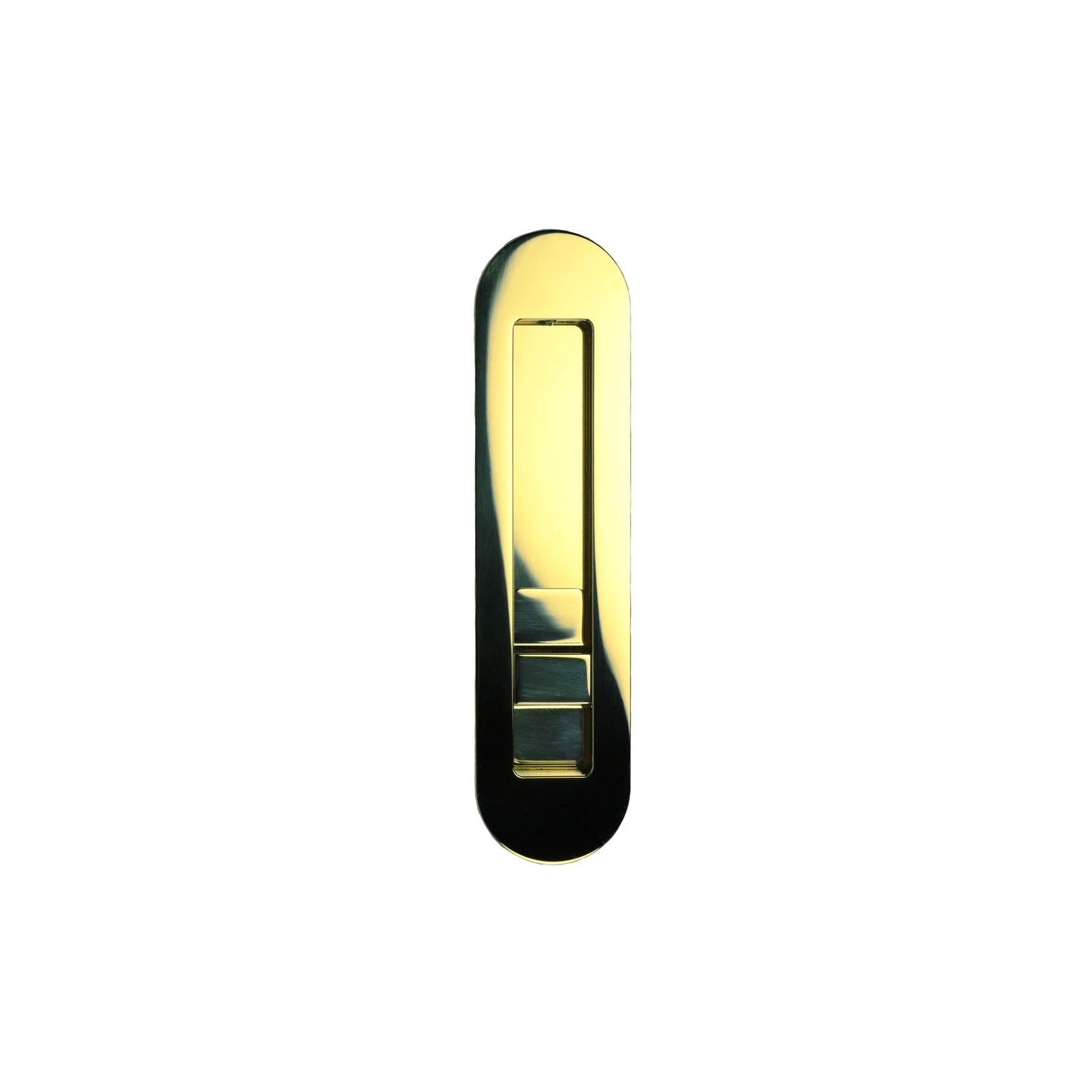 HB860 Brass Soft Edge Flush Pull for Sliding Doors gallery detail image