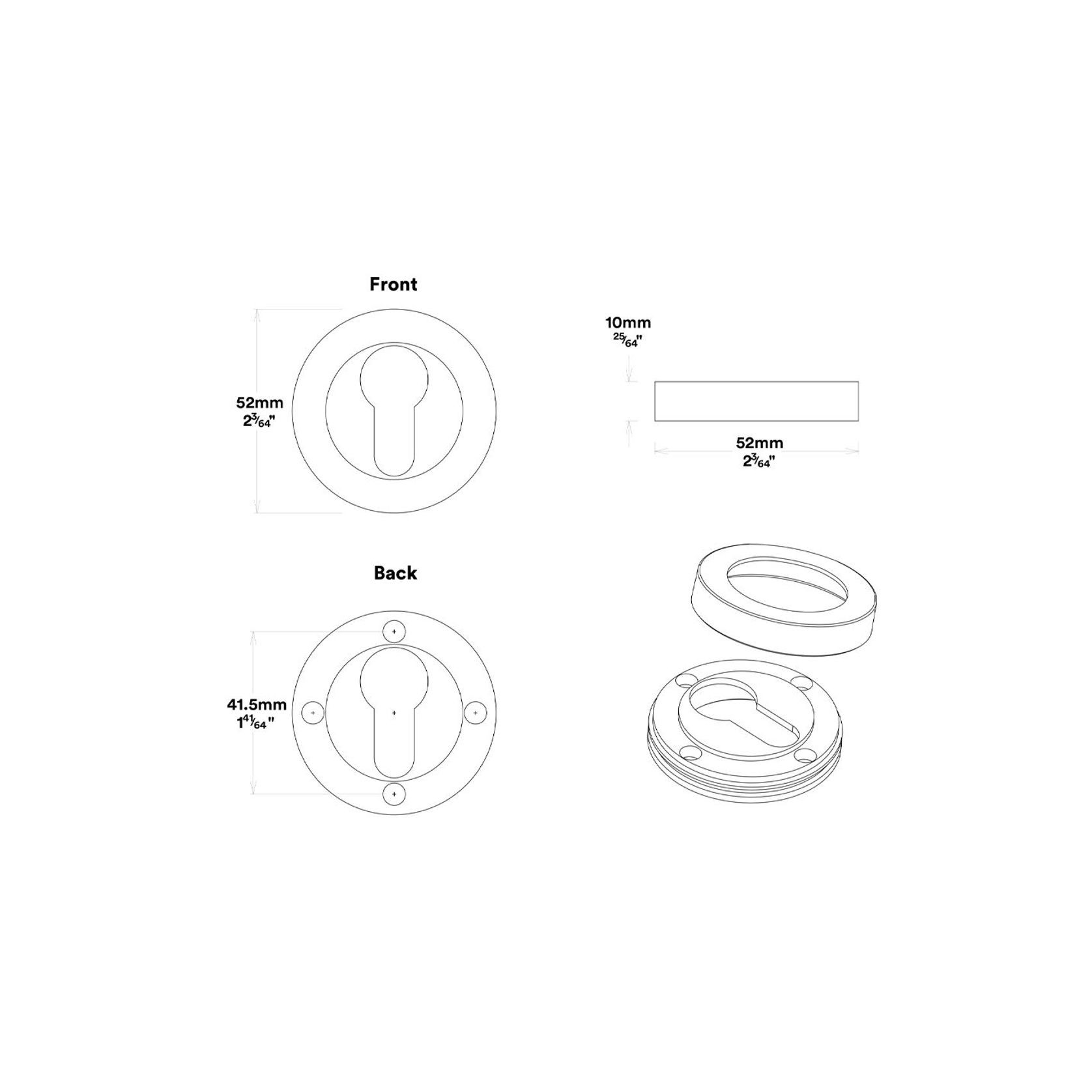 Iver Berlin Door Pull Handle Entrance Kit Key/Turn gallery detail image