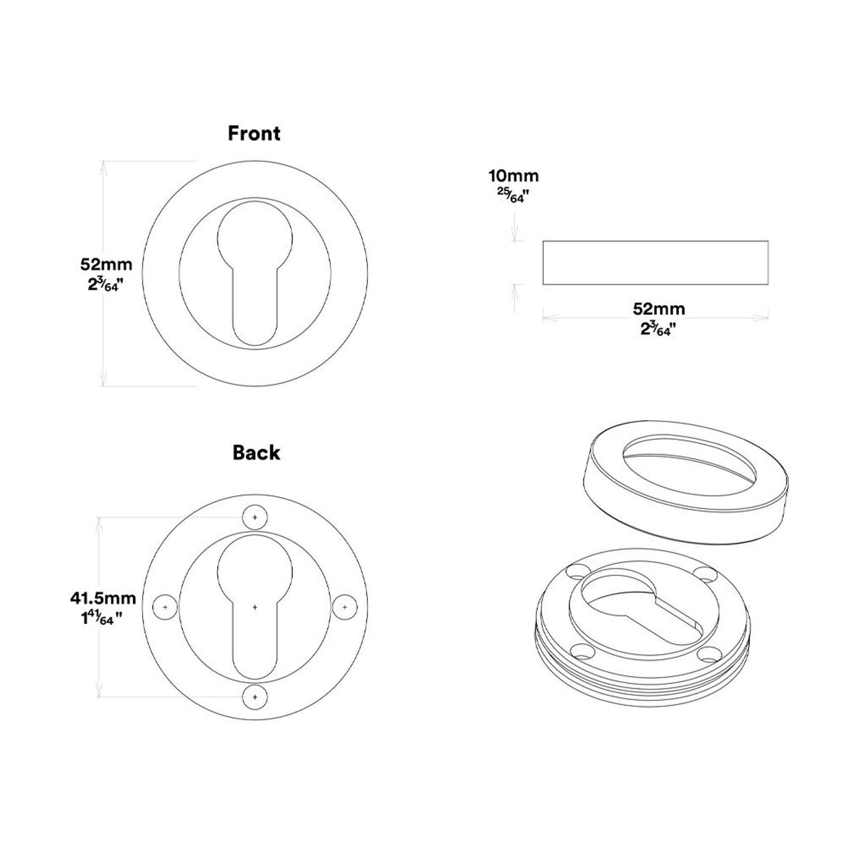 Iver Berlin Door Pull Handle Entrance Kit Key/Turn gallery detail image
