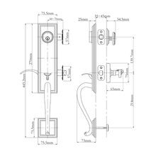 N2lok Seine Single Cylinder Entry Set Satin Brass gallery detail image