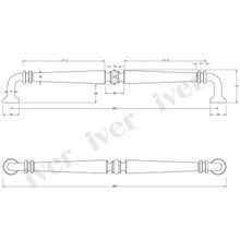Iver Sarlat Door Pull Handle Brushed Chrome 487mm x 72mm 9385 gallery detail image