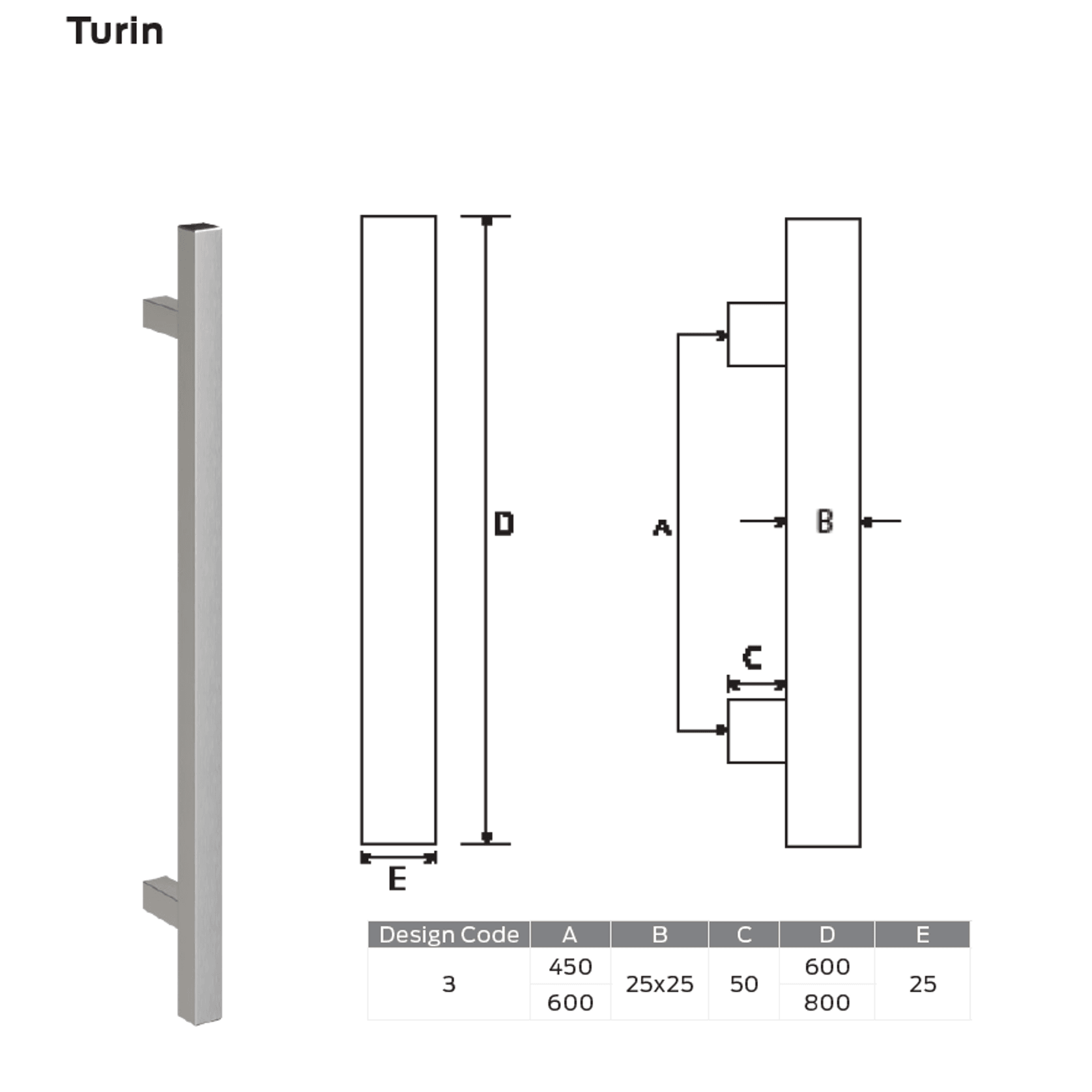 Schlage Turin Pull Handle gallery detail image
