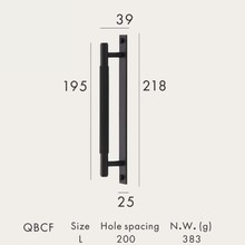 Luxe Doorware - Toorak Door Pull - Handle with Back Plate - Black gallery detail image
