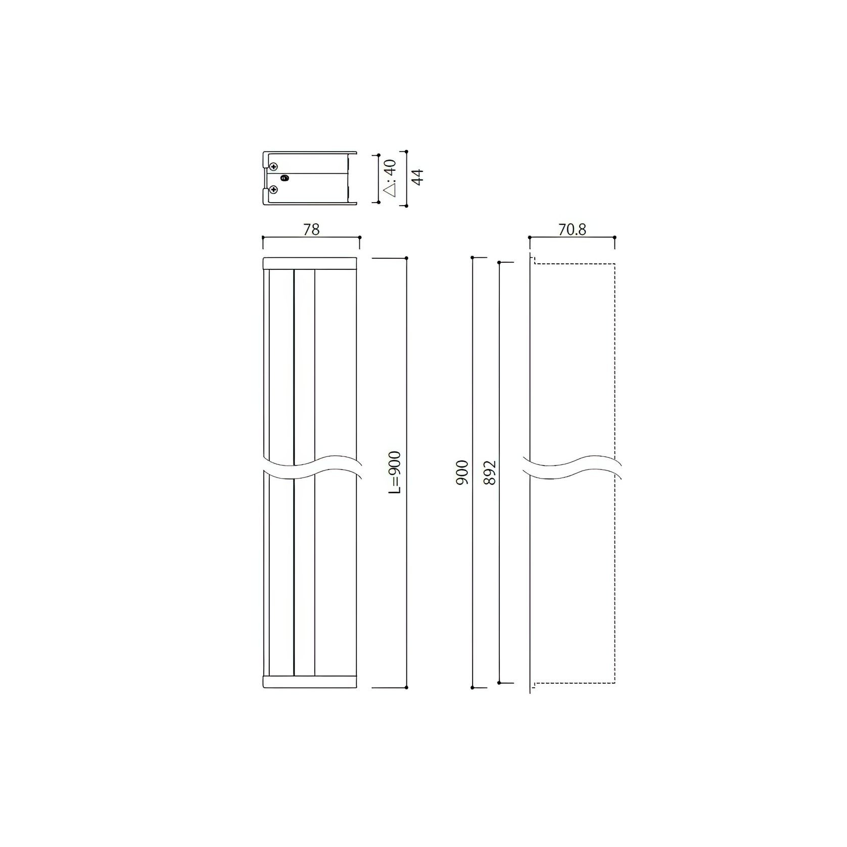 Kawajun PA69 Sliding Door Edge Pull Handle ArchiPro AU
